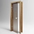 Sleek Sauna Glass Door 3D model small image 1