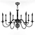 Elegant Glass Chandelier - 248B BJ 3D model small image 2