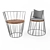 Metal Wood Chairs 3D model small image 1