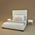 Elegant Mikado Bed & Charlie Nightstand 3D model small image 1