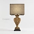 Elegant Wood and Iron Hourglass Lamp 3D model small image 1