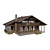 Spacious 300 sq.m Wooden Home 3D model small image 1