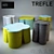 Versatile Trefle Set: Pouf, Stool & Table 3D model small image 1