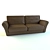 Brown Leather Sofa 3D model small image 1