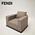 Luxury Fendi Chair - Unmatched Elegance 3D model small image 1