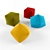 Title: Cube Pillows: Uniquely Designed VRay Textured Cushions 3D model small image 1