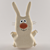 Fluffy Bunny Plush Toy 3D model small image 1