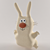 Fluffy Bunny Plush Toy 3D model small image 2