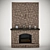 Shale Style Home Fireplace 3D model small image 1