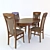 Elegant Sonata Dining Set 3D model small image 2