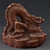 Mystic Terracotta Dragon Statue 3D model small image 3