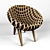 Sleek Plywood Chair 3D model small image 1