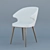 Elegant Upholstered Chair 3D model small image 1