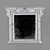 Elegant Marble Fireplace Mirror 3D model small image 1