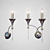 Elegant Wall Sconces - Classic Touch 3D model small image 1