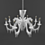 Frosted Ice Kare Hanging Lamp 3D model small image 1