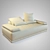 Sleek Chinese Sofa 3D model small image 1