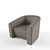 Elegant Tub Chair for Maximum Comfort 3D model small image 1