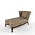 Elegant Geneva Chaise Lounge 3D model small image 1