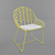 Sculpted Steel Wire Chair 3D model small image 1