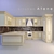 Customized Kitchen with Adjustable Countertop & Additional Cornice 3D model small image 1