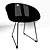  Sleek Black Polycarbonate Chair 3D model small image 1