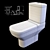 Villeroy&Boch Sentique Toilet: Compact and Stylish 3D model small image 4