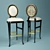 Elegant Ventura Bar Chair 3D model small image 1