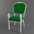 Elegant Classic Green Chair 3D model small image 1