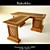 Elegant Bakokko Writing Desk 3D model small image 1