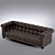 Elegant Marco Tuffed Sofa 3D model small image 1