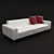 Italian White Sofa 3D model small image 1