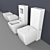 Elevate Your Bathroom: Kerasan Ego Outdoor Toilet and Bidet 3D model small image 1
