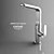 Sleek Titanium Bathroom Faucet 3D model small image 1