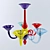 Elegant Murano Glass Chandelier 3D model small image 1