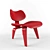 Stylish MGM Plastic Chair 3D model small image 1