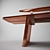 Sleek Modern Tomahawk Bench 3D model small image 2