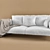 Cosy Velvet Sofa - Modern, Stylish 3D model small image 1