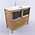 Elegant Washbasin with Mixer 3D model small image 1