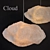 Cotton Cloud Pendant Light 3D model small image 1