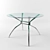 Modern Metal Dining Table: Effezeta T880 3D model small image 1