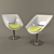 Sleek White Plastic Chair 3D model small image 1