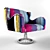 Elegant Gioconda Armchair: Natural Wood Frame & Textile Upholstery 3D model small image 1