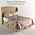 Elegant Raleigh Wingback Bed 3D model small image 1