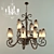 Venata de Oro Glass Chandelier 3D model small image 1