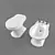 Elegant Bathroom Set 3D model small image 1