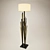 Elegant Marsh Reed Floor Lamp 3D model small image 1