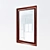 Wooden Framed Bathroom Mirror 3D model small image 1