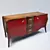 Wooden Painted Chest of Drawers 3D model small image 3