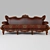 Elegant Three-Seat Sofa 3D model small image 1